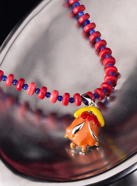 iMOK原音柿橙花项链小众多用挂饰