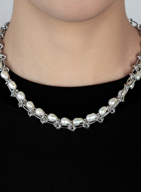 iMOK原音荆棘巴洛克珍珠项链复古