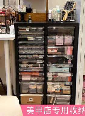 简约文件柜美甲收纳甲油胶柜抽屉式储物柜烘焙模具资料柜票据柜