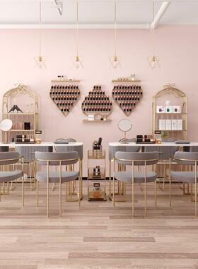 网红美甲桌椅套装组合美甲店装修大理石现代简约美甲台经济型