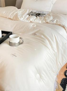 轻奢蚕丝A类母婴级大豆被蚕丝被51%大豆纤维被长绒棉母婴大豆被子