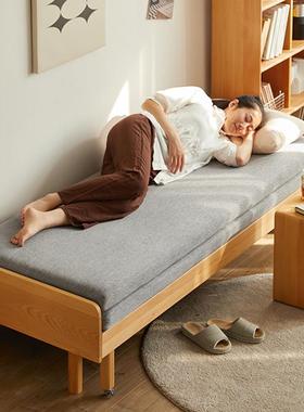 M&M&伸缩床小户型客厅实木折叠沙发床两用双人单人坐卧两用床铁推