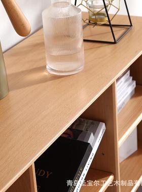 全实木书架矮书柜格子柜日式简约落地学生置物架家用客厅储物柜子