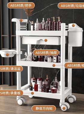 *新款小推车移动手推推车置物架仪器家用工具车可旋转超派工厂