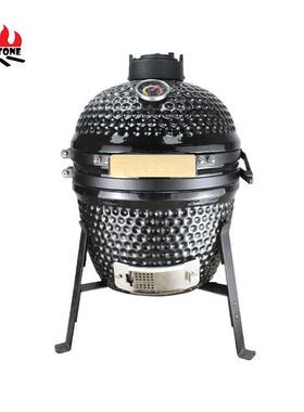 KIMSTONE13英寸陶瓷烧烤炉便携式欧美户外BBQ烤鸡闷熏披萨汉堡炉