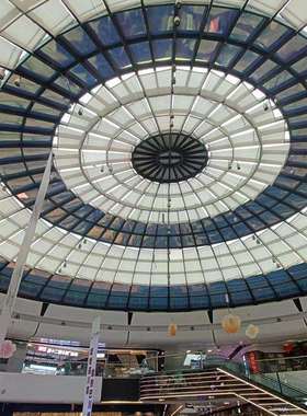 电动遮阳帘FSS卷轴式天棚帘北京商场玻璃顶棚中庭智能遮阳帘