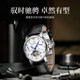 Shanghai Diamond Watch Men's Hollow Flywheel Automatic Mechanical Watch Calendar Week 3302 Multifunctional Men's Watch