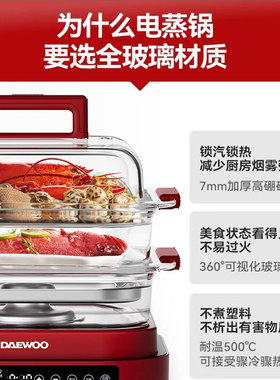 大宇多功能蒸炖一体锅蒸笼大容量