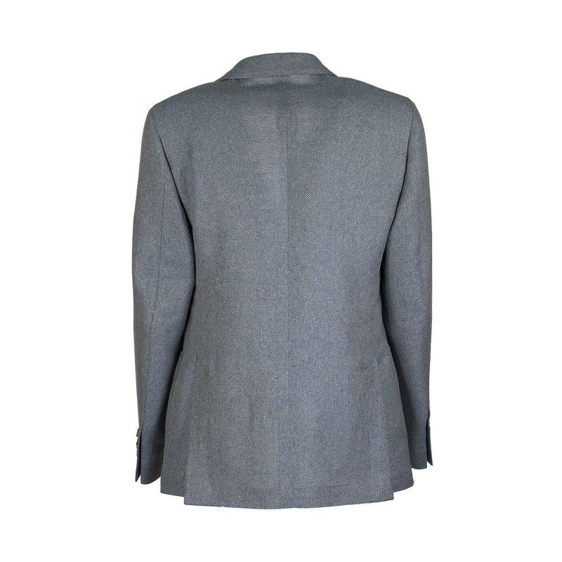 LARDINI Single-breasted two-button jacket with herringbone - 图0