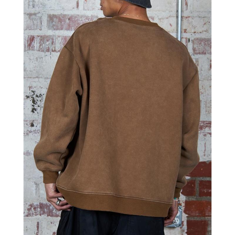 Sour Washed Crewneck Brown - 图2