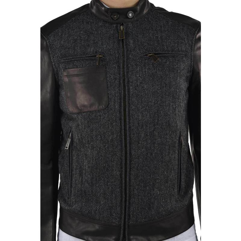 Dsquared2 Giubbotto in Pelle Marrone Uomo Mod. S74AM0383S41 - 图3