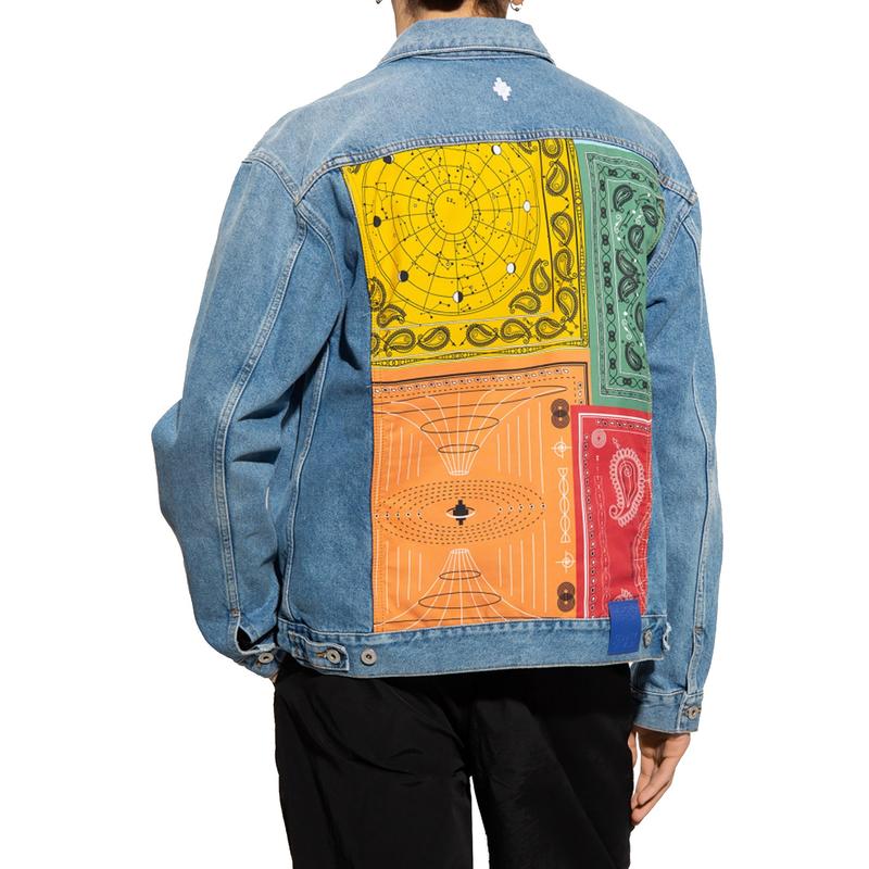 Marcelo Burlon Patterned Denim Jacket-图1