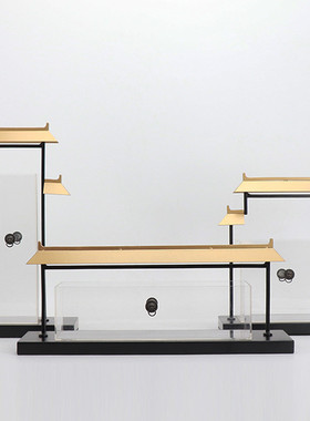 极速现代新中式创意屋p檐亚克力摆件玄关样板房间酒店会所电视柜