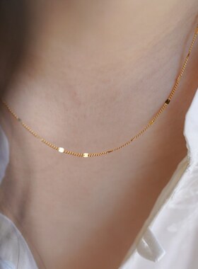 极细钻切虎眼石珍珠999银项链