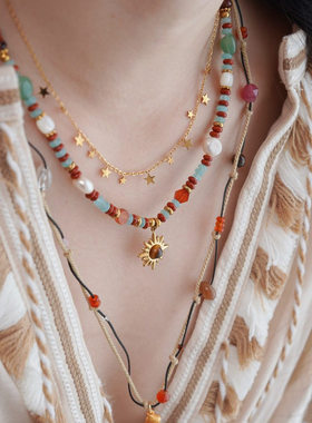 JoJo设计师款波西米亚天然石项链