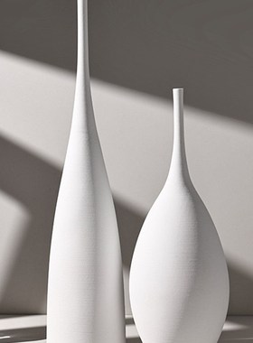 贝汉美侘寂风手工拉丝大花瓶陶瓷家居样板房艺P术高级感装饰品摆