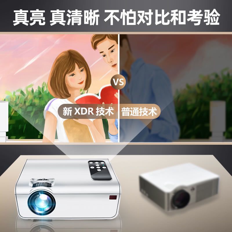 家用白天智能投影仪2023wifi无线可连手机一体机款超q高清卧室小-图1