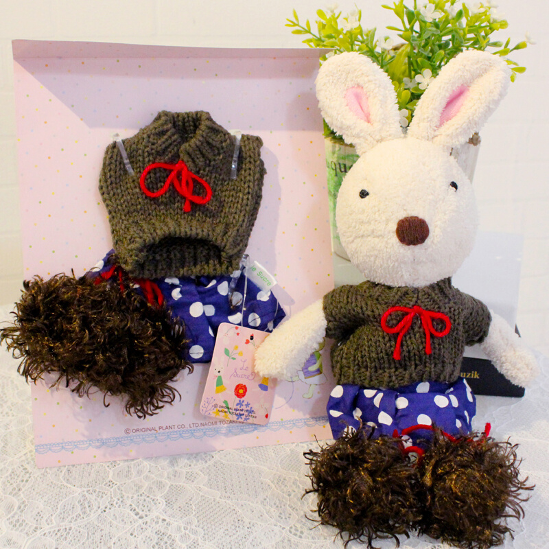 砂糖兔衣服SD/BJD可替换娃娃儿童毛绒玩具小兔子娃衣定制公仔服装 - 图1