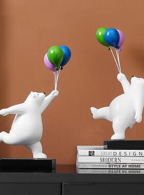 摆件气球熊家居创意客厅电视柜儿童桌面饰品M装饰品北欧摆设软装