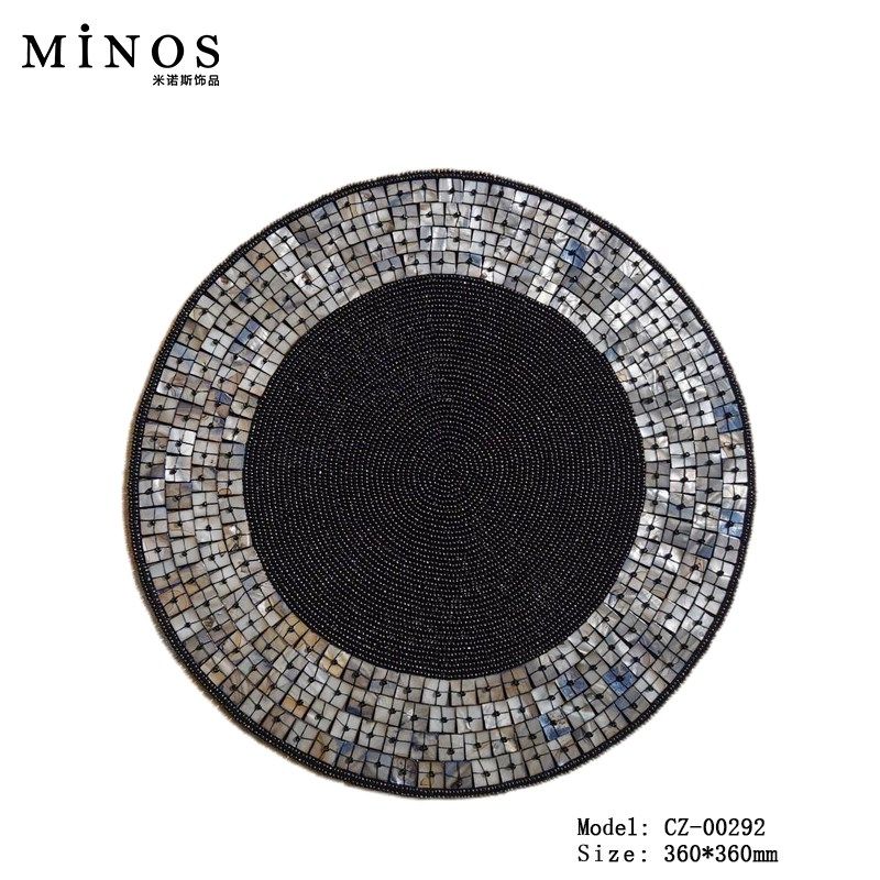 现代样板房餐桌垫手工串珠亮片餐C垫高端餐厅法式家用西餐垫装饰,淘宝优惠券,粉丝福利购,淘宝优惠卷