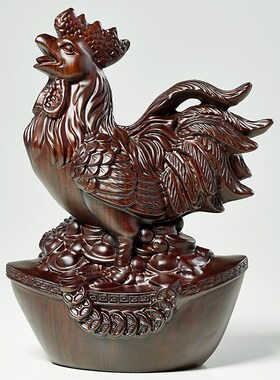 黑檀木雕十二生肖全套摆件实木鼠牛虎兔龙蛇O马羊猴鸡狗猪客厅装