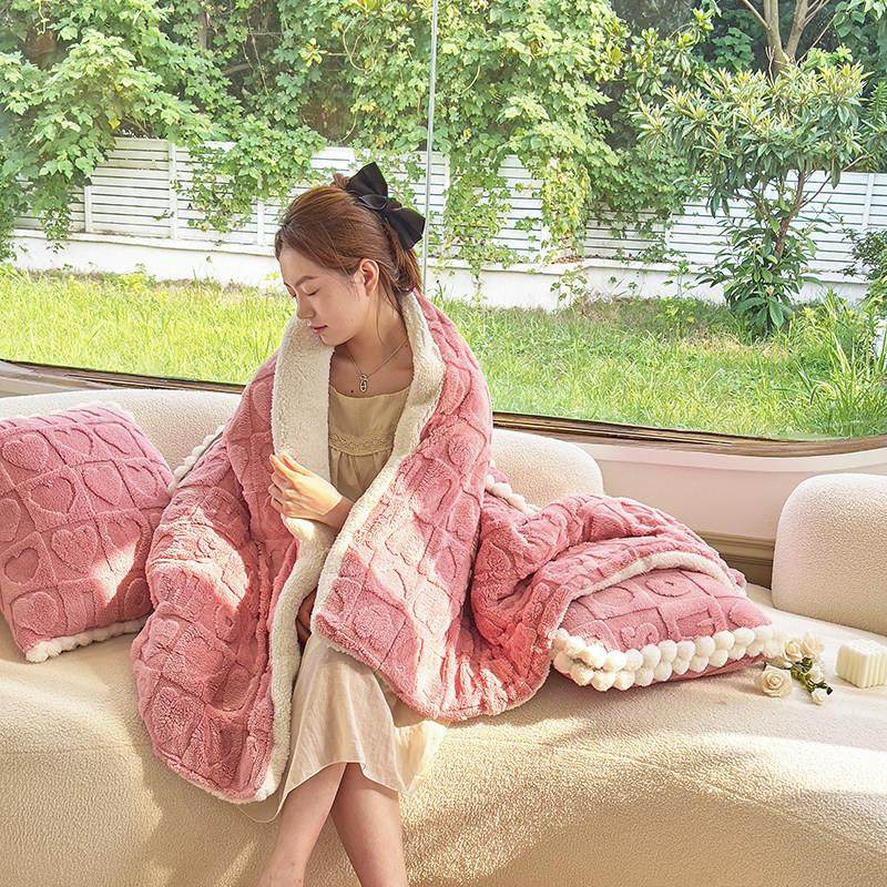 车内午睡枕头毯子二合一2025新款加厚珊瑚绒办公室抱枕被二合一,淘宝优惠券,粉丝福利购,淘宝优惠卷