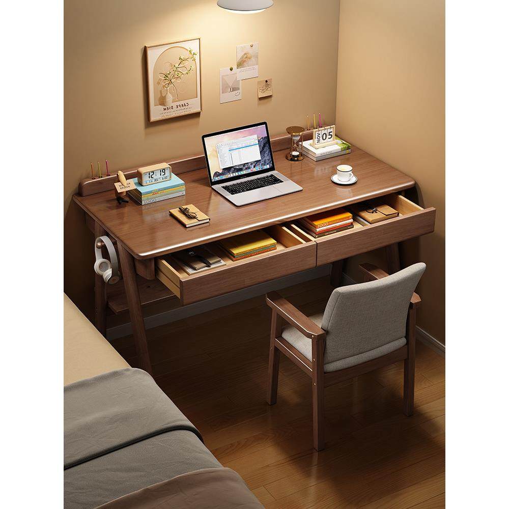 实木书桌中小学生家用学习桌初中生简易桌子工作台卧室办公电脑桌,淘宝优惠券,粉丝福利购,淘宝优惠卷