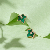 Evergreen Vines Earnestles Femininity Retro Green Peacock Stone Earrings Small Crowddesign Superior Sensual Earrings