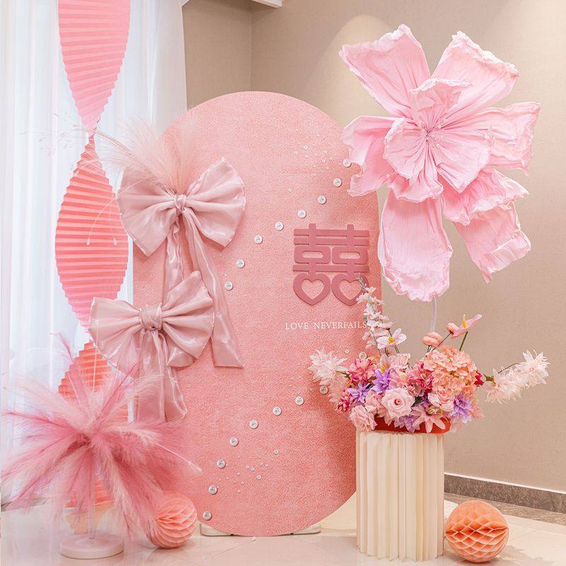 订婚装饰布置迎宾牌女方出阁宴粉色蝴蝶结烟花摆件订婚宴背景墙,淘宝优惠券,粉丝福利购,淘宝优惠卷