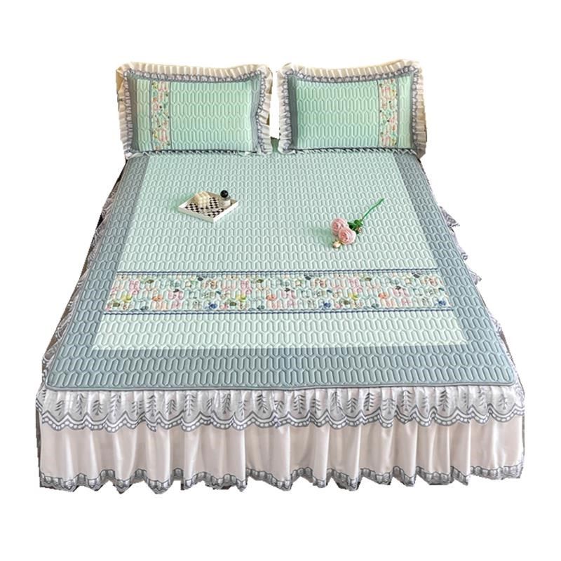 乳胶凉席床裙款三件套n公主风夏季空调冰丝席床垫1.8可水洗家用1.,淘宝优惠券,粉丝福利购,淘宝优惠卷