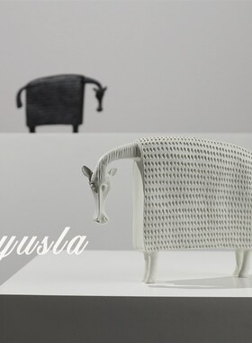 Dnnni艺术盔甲马摆件现代创意家居F样板房间书房玄关柜装饰品摆设