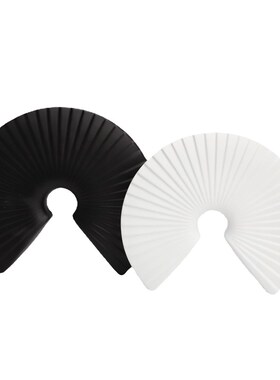 现代简约创意扇形树脂摆件售楼z部样板间家居客厅北欧软装饰品摆