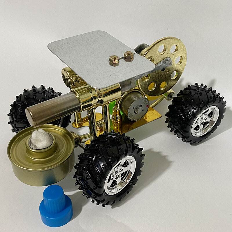 斯特林发动机小汽车蒸汽车物理实验科普科学小制作小发明玩具模型 - 图1