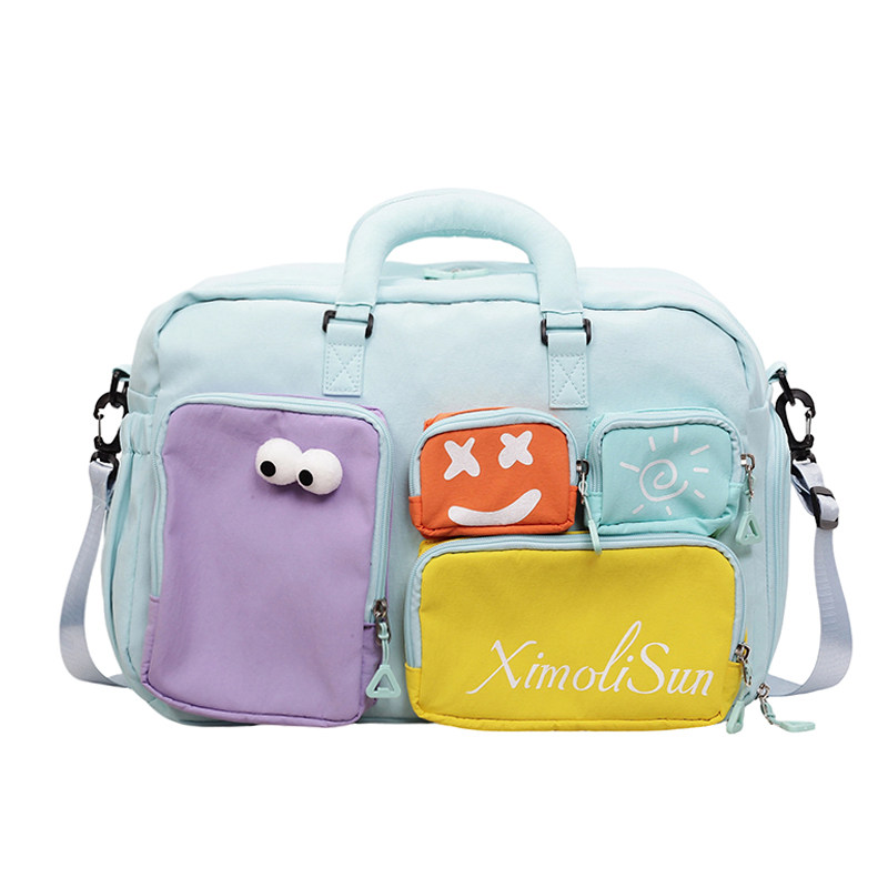 Contrast Color Dopamine Travel Bag Short Distance Duffel Bag Fitness