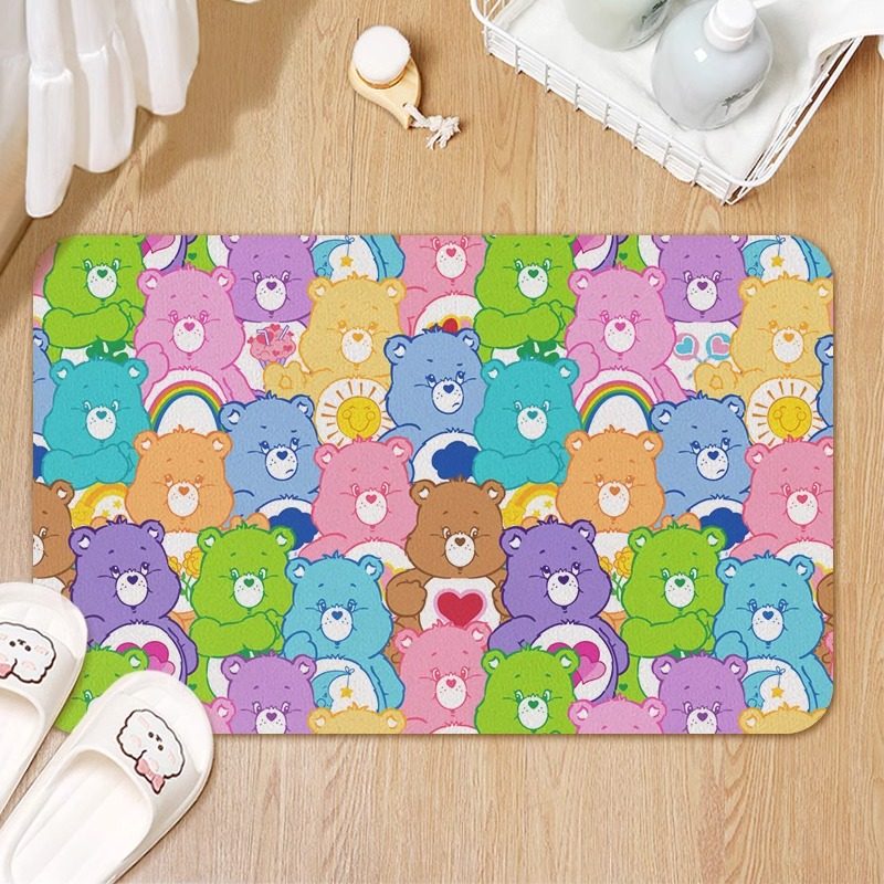 爱心熊 Care Bears 浴室卧室家居用异形地垫地毯卡通软胶防滑吸水,淘宝优惠券,粉丝福利购,淘宝优惠卷