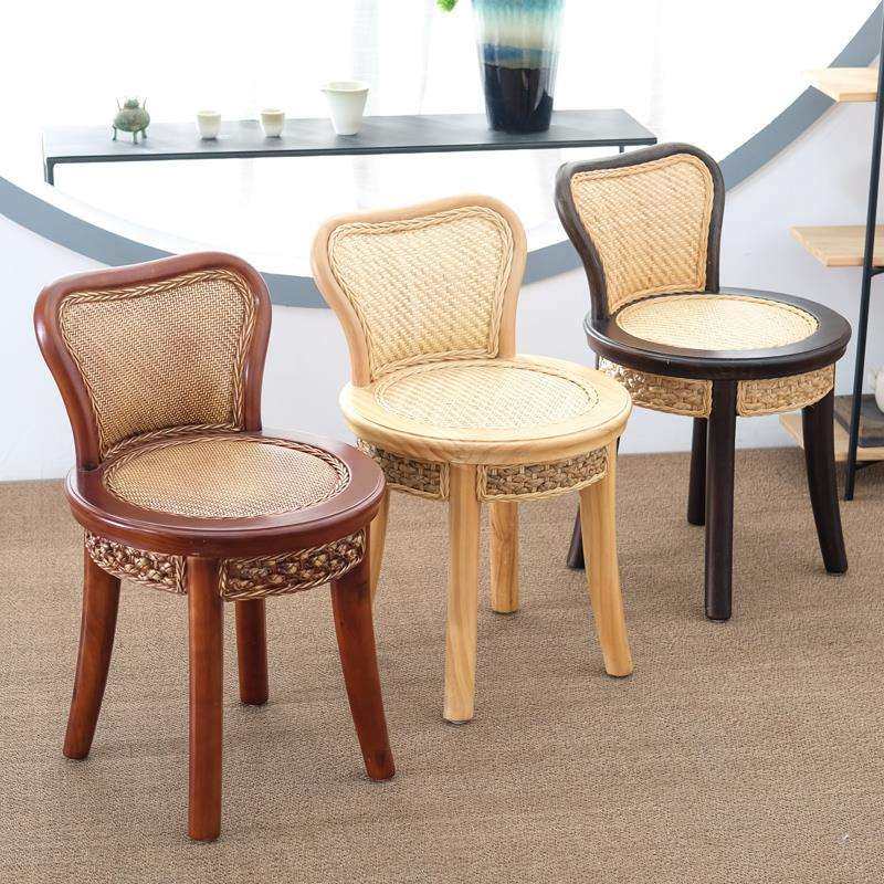 藤椅单人藤编椅子靠背椅休闲椅家用小椅子凳子圆凳矮凳编织滕靠椅,淘宝优惠券,粉丝福利购,淘宝优惠卷