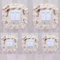 5 dress switches Decorative Wall Stickers Protective Sleeves Domestic Sockets Decorative Lace Frames Modern Minimalist Nordic Wind Stickers