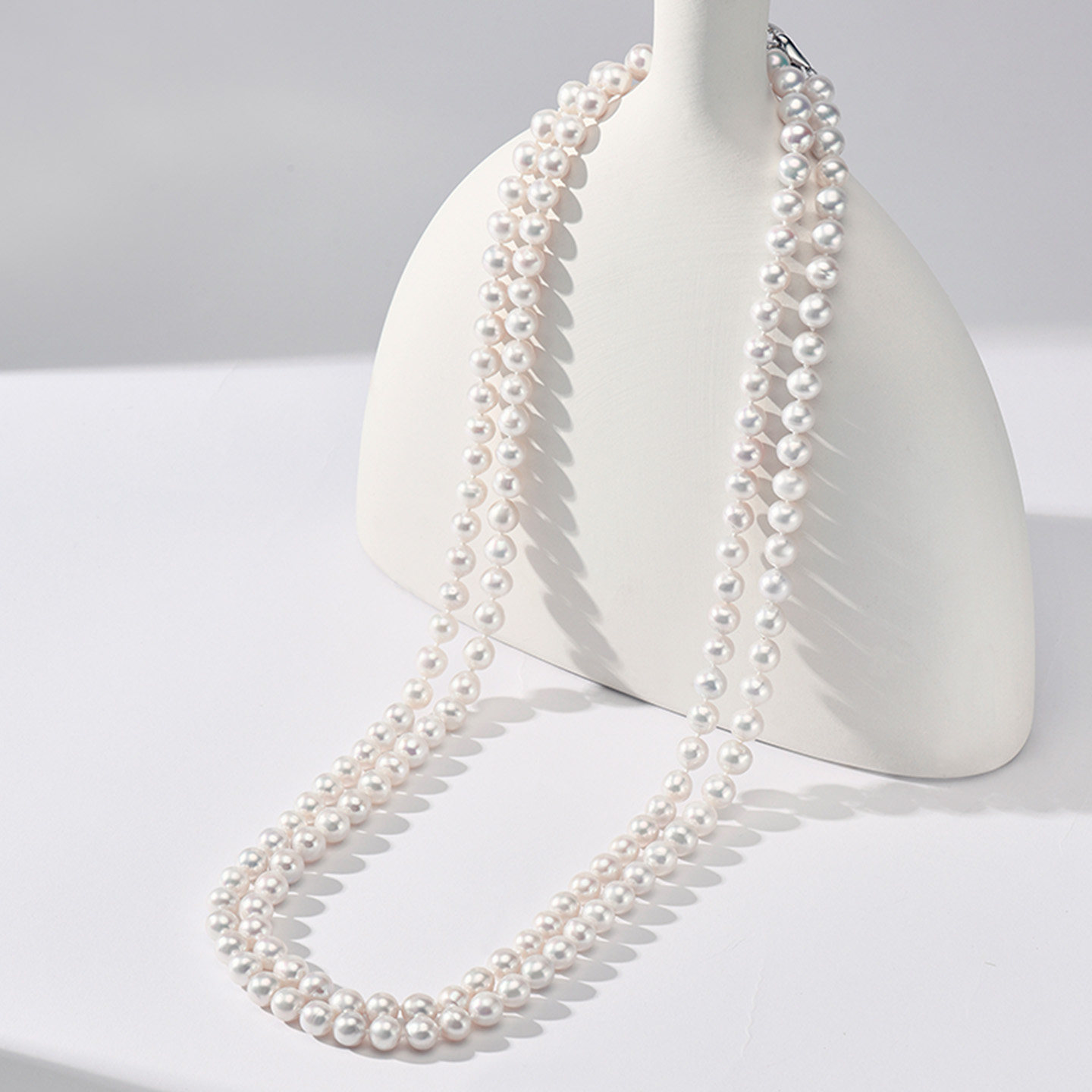 老凤祥淡水珍珠满串项链冬季双层毛衣链颈链女正品轻奢新年礼物,淘宝优惠券,粉丝福利购,淘宝优惠卷