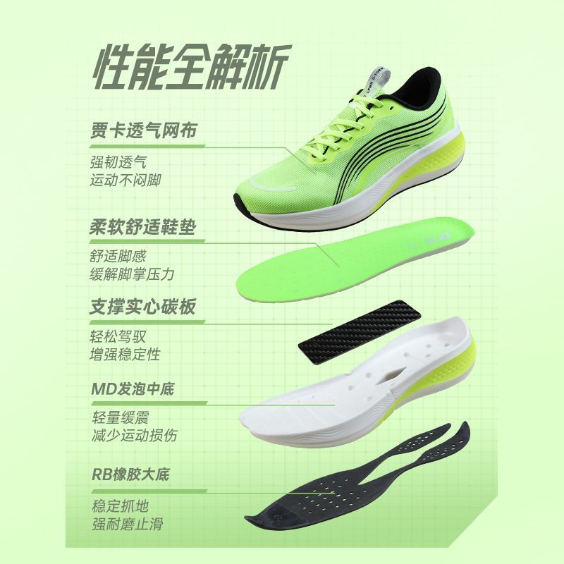 LPMX/领跑梦想男鞋运动鞋竞速马拉松碳板专业透气跑步鞋透气减震