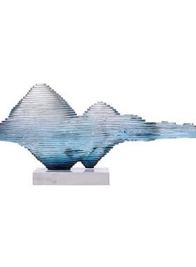 酒店大堂售楼处雕塑透明树脂摆件家居饰品客厅玄关电视柜软装饰品