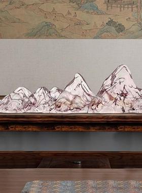 透明假山形树脂雕塑现代办公室酒店客厅家居软装饰工艺品装置摆件