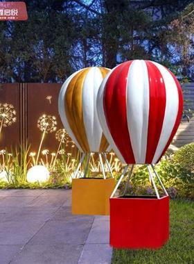 玻璃钢仿真热气球雕塑园林景观广场售楼处节日户外大型装饰品摆件