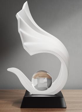 现代艺术风生水起酒柜摆件电视柜装饰品办公室布置高端大气上档次