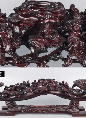 十八罗汉如意摆件中式客厅装饰品18佛如意大摆件家用乔迁新居礼品