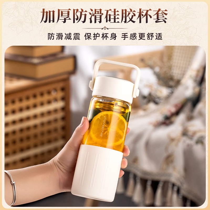 宝威玛保温杯茶水分离大容量高颜值泡茶女便携水高端轻奢定制杯子