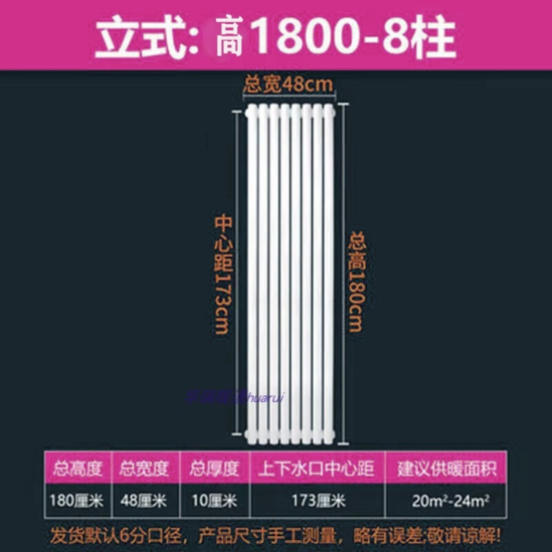 暖气片家用水暖散热片钢制二柱卫生间壁挂立式集中供暖然气散热器-图0