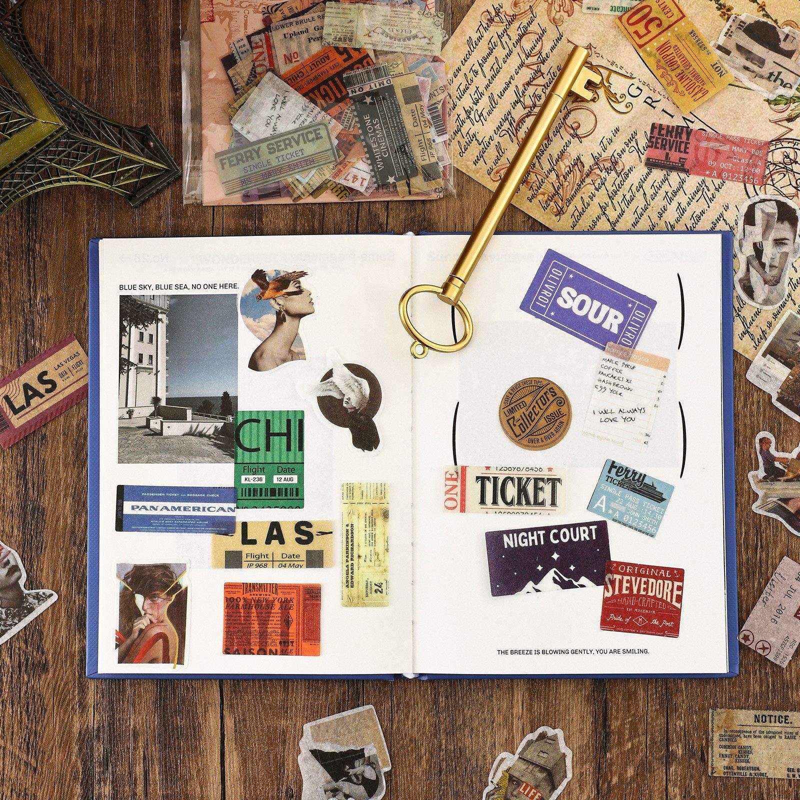 100张和纸贴纸包复古杂货铺系列文艺小众高颜值主题贴纸diy手账素材手机壳笔记本电脑平板水杯装饰防水贴画,淘宝优惠券,粉丝福利购,淘宝优惠卷