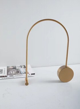 北欧极简创c意铁饼拱门几何烛台摆件卧室玄关样板房桌面家居装饰