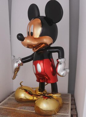 卡通潮玩前e台雕塑商场大堂橱窗美陈酒店样板间电镀软装摆件定制