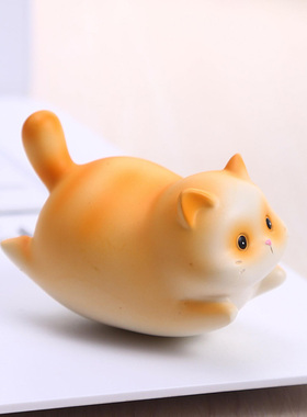 可爱暹罗猫咪手办公仔摇摇乐摆件